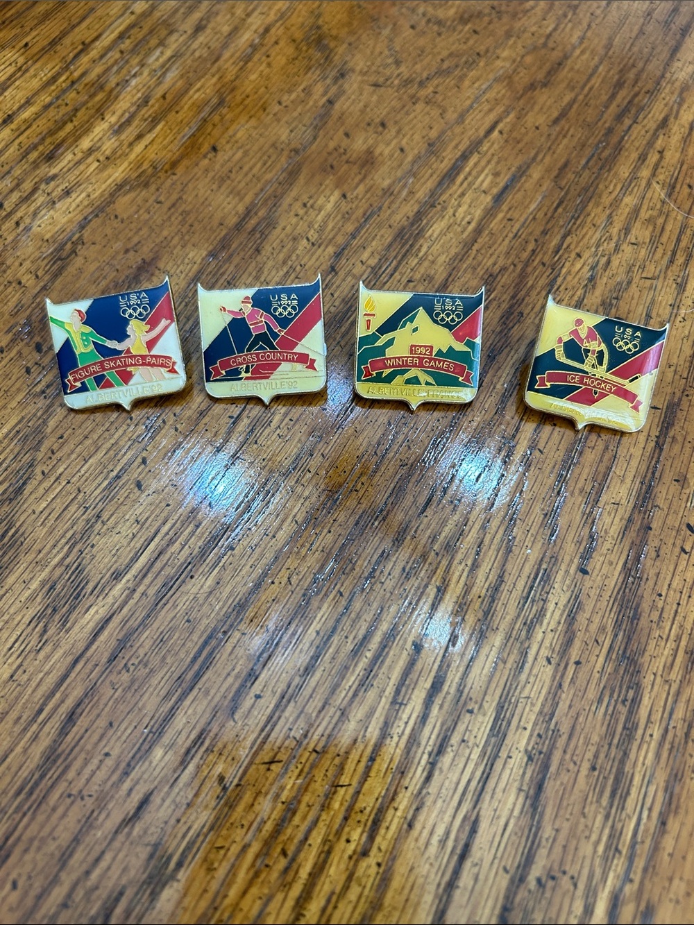1992 Albertville France Winter Olympic Games. 4 pins featured.
